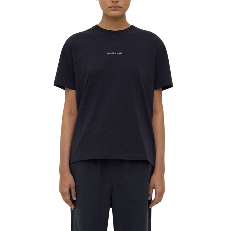 Assembly Label Womens Atelier Logo Tee True Navy White image number 0